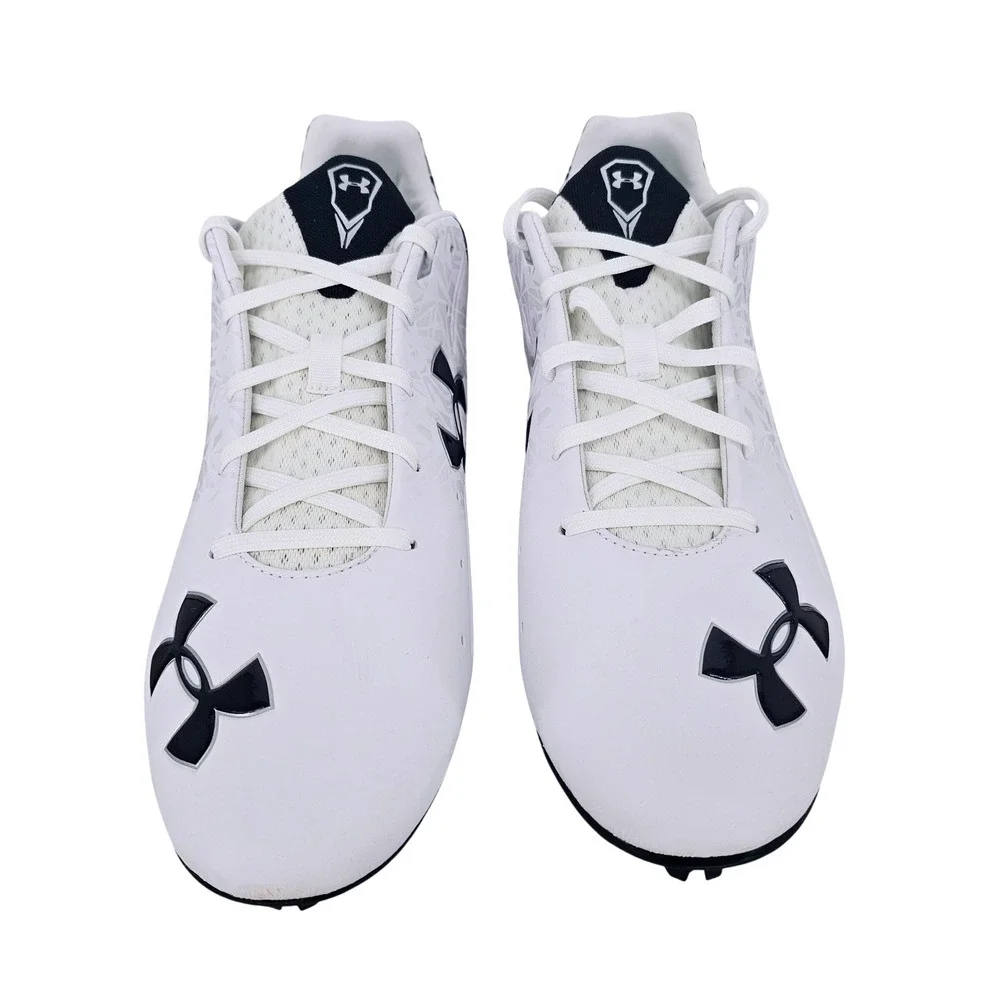 Under Armour‎ Team Banshee Low MC White Black Cleats 1262223-105 Mens 12.5